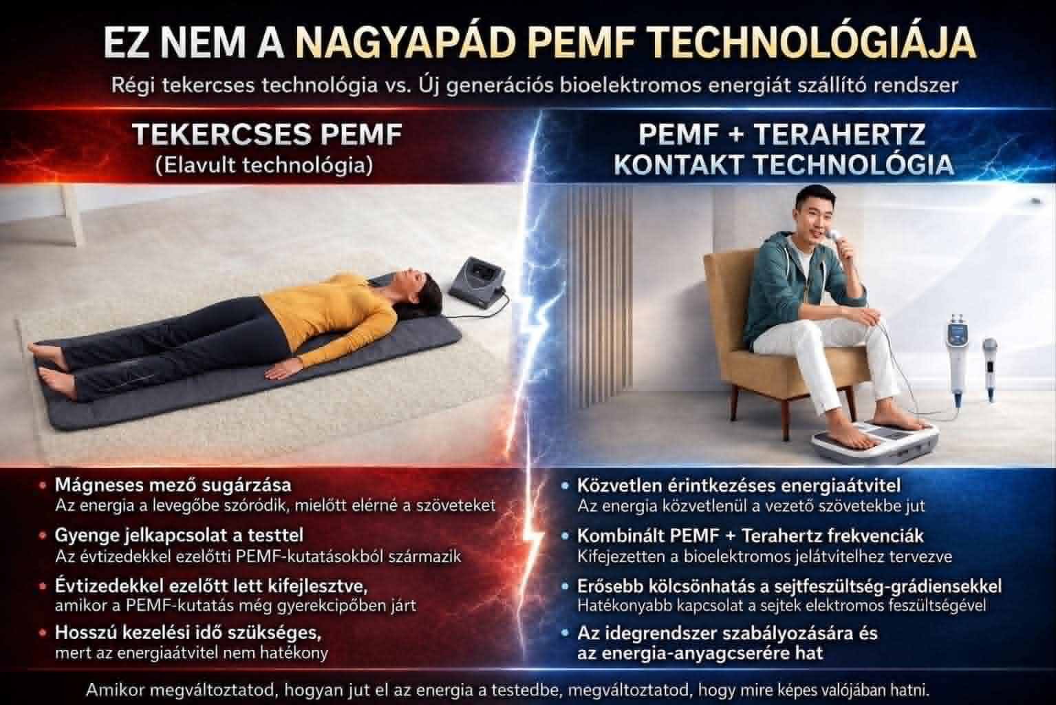 Tekercses PEMF és PEMF Terahertz technológia összehasonlítás